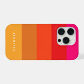 Helles Pink Orange Modern Sunset Farbverlauf Strei iPhone Hülle (Rückseite (Horizontal))