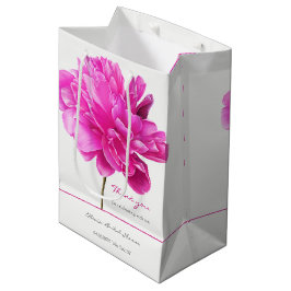 Helles Pink Peony Brautparty Mittlere Geschenktüte