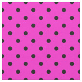 Helles Pink-Schwarz-pickeliges Tupfen-Muster Stoff (Nahaufnahme)
