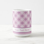 Helles Pink und Winter White Snowflake Muster Kaffeetasse (Mittel)