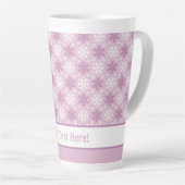 Helles Pink und Winter White Snowflake Muster Milchtasse (Rechte Ecke)