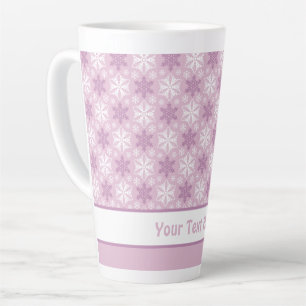 Helles Pink und Winter White Snowflake Muster Milchtasse