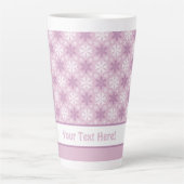 Helles Pink und Winter White Snowflake Muster Milchtasse (Vorderseite)