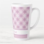 Helles Pink und Winter White Snowflake Muster Milchtasse (Rechts)