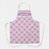 Helles Pink und Winter White Snowflake Muster Schürze (Vorderseite)