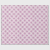 Helles Pink und Winterweißes Schneeflockenmuster Geschenkpapier (Flach)