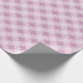Helles Pink und Winterweißes Schneeflockenmuster Geschenkpapier (Ecke)