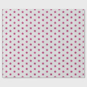 Helles Pink & White Imitate Glitzer Star Pattern Geschenkpapier (Flach)