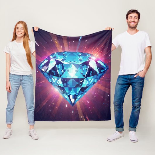 Helles pixeliges Diamant  Fleecedecke (Beispiel)