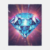 Helles pixeliges Diamant  Fleecedecke (Vorderseite)