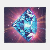 Helles pixeliges Diamant  Fleecedecke (Vorderseite (Horizontal))