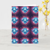 Helles pixeliges Diamant  Karte (Gelbe Blume)