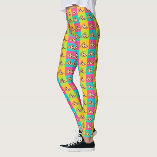 Helles Pizzaslicdesign Leggings (Links)