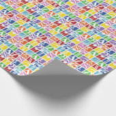 Helles Pop Art Colors Music Symbols Muster Geschenkpapier (Ecke)