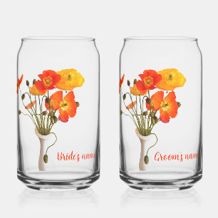 Helles Poppy Hochzeitsgeschenk Dosenglas