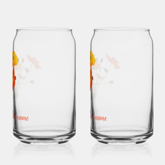 Helles Poppy Hochzeitsgeschenk Dosenglas (Links)