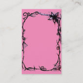Helles Pulver Rosa mit Goth Scroll Schwarze Rose Visitenkarte (Vorderseite)