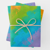 Helles Rainbow Birthday Wrapping Paper Geschenkpapier Set (Beispiel)