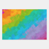 Helles Rainbow Birthday Wrapping Paper Geschenkpapier Set (Vorderseite)