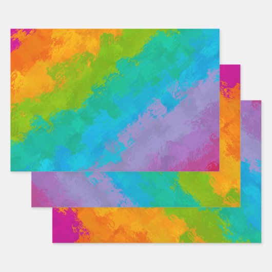 Helles Rainbow Birthday Wrapping Paper Geschenkpapier Set (Set)
