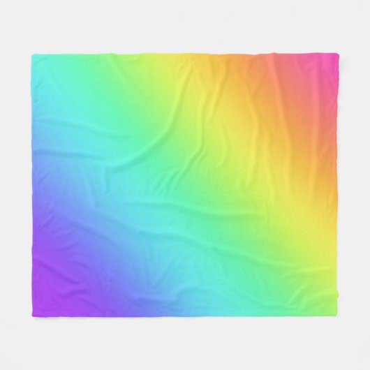 Helles Rainbow Gradient Fleece Blanket (Vorderseite (Horizontal))