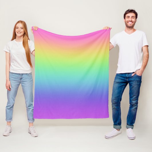 Helles Rainbow Gradient Fleece Blanket (Beispiel)
