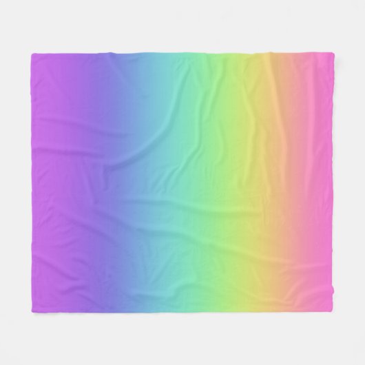 Helles Rainbow Gradient Fleece Blanket (Vorderseite (Horizontal))