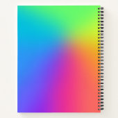 Helles Rainbow Gradient Sketchbook Notizblock (Rückseite)