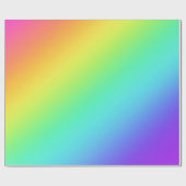 Helles Rainbow Gradient Wrapping Paper Geschenkpapier (Flach)
