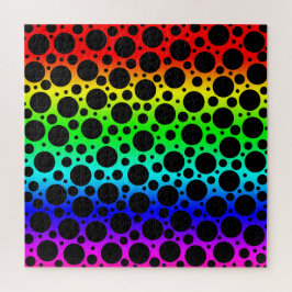 Helles Rainbow Polka Dot Jigsaw Puzzle