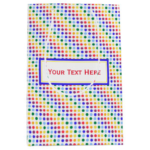 Helles Rainbow Polka Dots Party Mittlere Geschenktüte