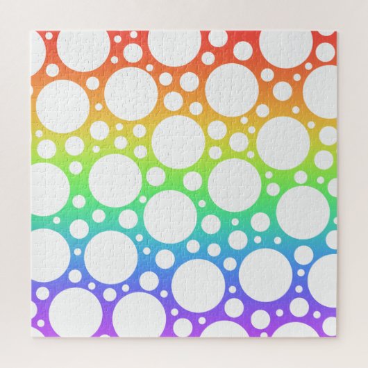 Helles Rainbow Polka Dotted Jigsaw Puzzle (Vertikal)