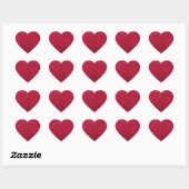 Helles Red Holiday Design Herz-Aufkleber (Blatt)