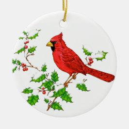 Helles Red Holiday Kardinal Keramik Ornament