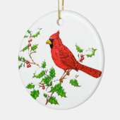 Helles Red Holiday Kardinal Keramik Ornament (Links)