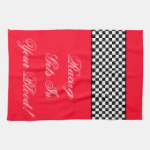Helles Red Racing Theme Shop Geschirrtuch (Horizontal)
