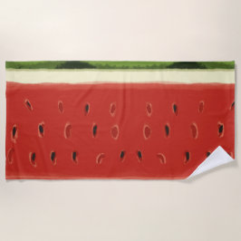 Helles Red Watercolor Watermelon Beach Handtuch