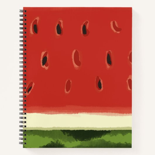 Helles Red Watercolor Watermelon Spiral Notebook Notizblock (Vorderseite)