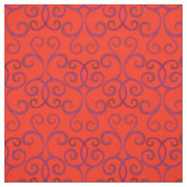 Helles Red Wirbel Damask Weihnachtsmuster Elegant Stoff (Muster)