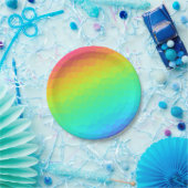 Helles Regenbogen-Design "Hartglas" Pappteller (Party)