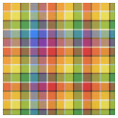 Helles Regenbogen-Kariertes Muster Stoff (Nahaufnahme)