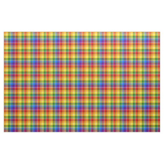 Helles Regenbogen-Kariertes Muster Stoff (Fat Quarter (45,7 x 55,9 cm))
