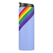 Helles Regenbogen mit kreuz inspirierendem Niedlic Thermosbecher (Nach rechts gedreht)