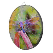 Helles Regenbogen Rosa Libelle Dartscheibe (Vorderseite rechts)