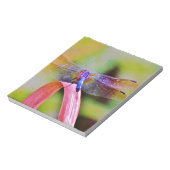 Helles Regenbogen Rosa Libelle Notizblock (Rotiert)