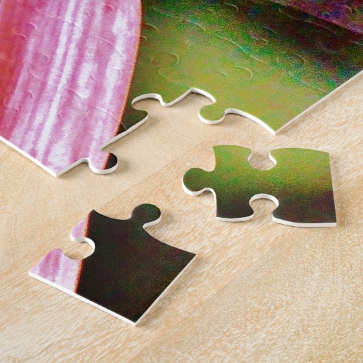 Helles Regenbogen Rosa Libelle Puzzle (Seite)