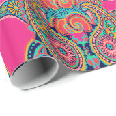 Helles Regenbogen-Rosa Paisley Geschenkpapier (Rolleneckpunkt)