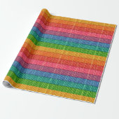 Helles Regenbogen Streifen Muster Geschenkpapier (Ungerollt)