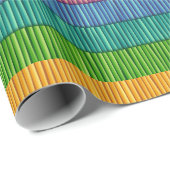 Helles Regenbogen Streifen Muster Geschenkpapier (Rolleneckpunkt)