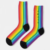 Helles Regenbogen Strickdekorationsstil Socken (Linkes Detail)